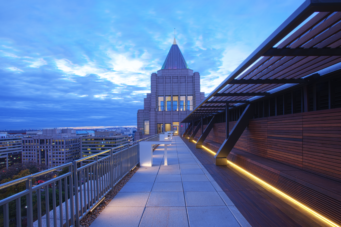 Rooftop view of downtown Washington DC near K Street